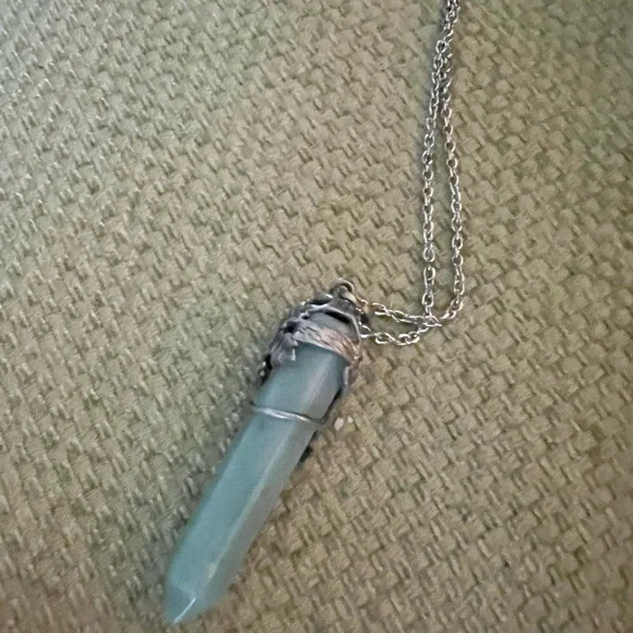 Genuine Aventurine Pendant Necklace - Picture 3 of 5